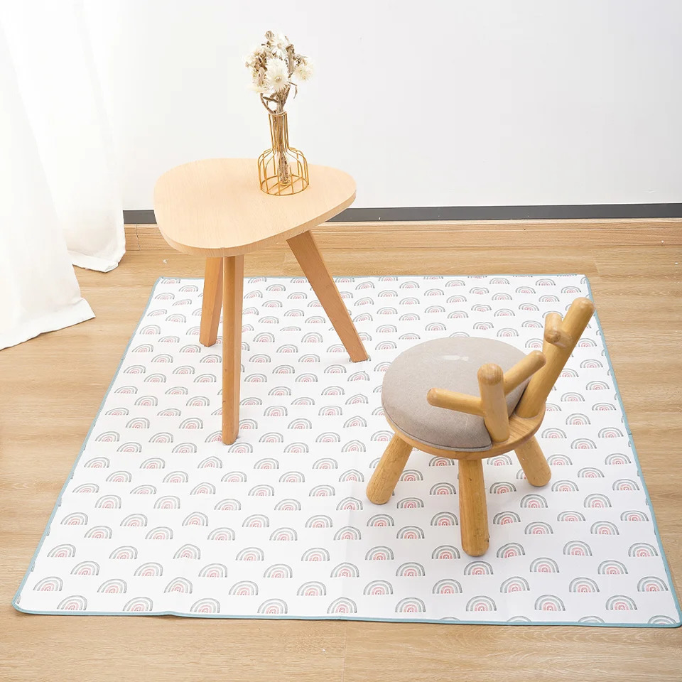 HappyFlute Anti Slip Play Mat Soft Floor Playmat Foldable Crawling Carpet Kid Game Activity Rug Folding 250109