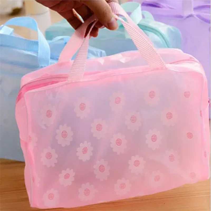 Womens waterproof makeup bag cosmetic bag travel toilet face wash box handbag organizer waterproof womens storage makeup box W250109