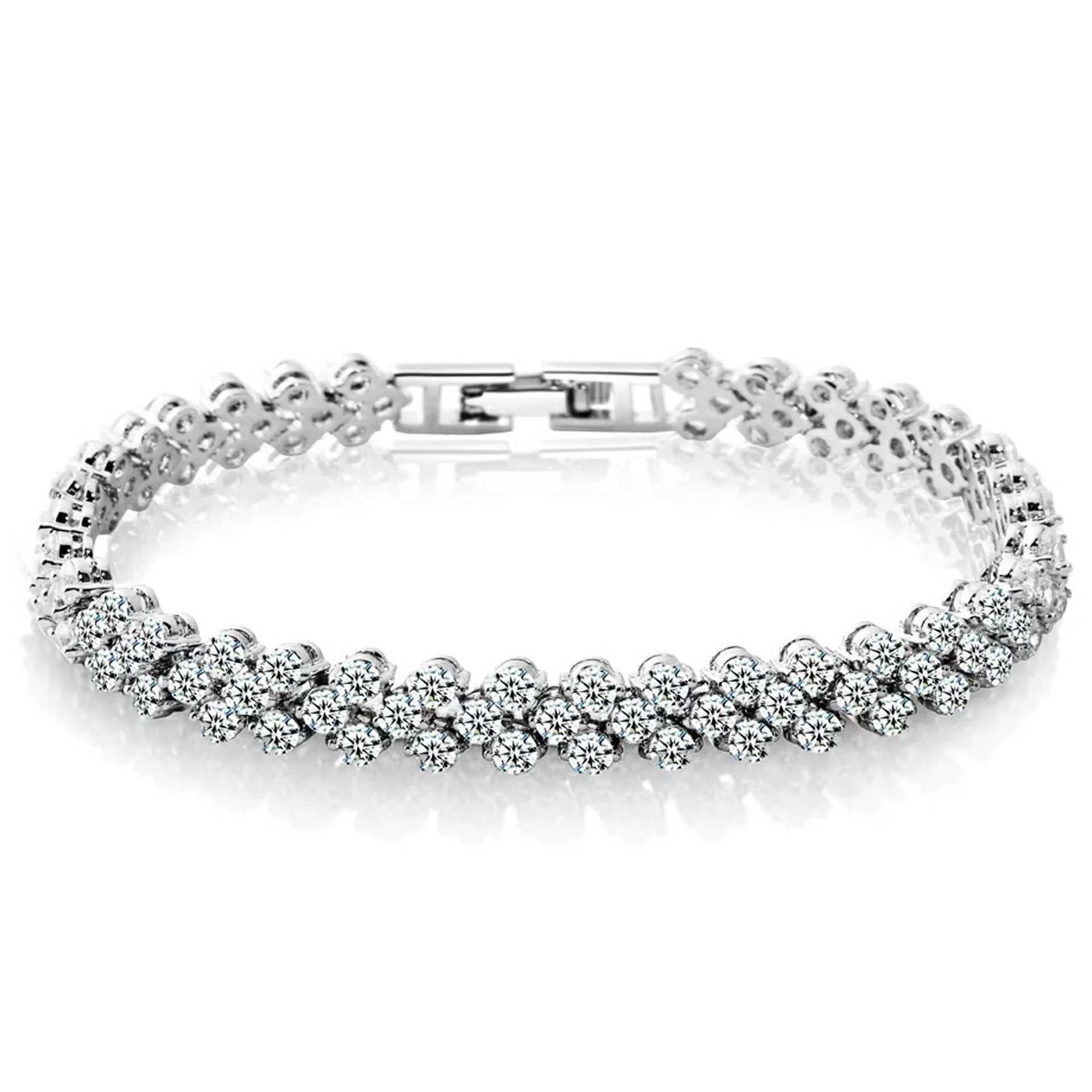 Fashionable Exquisite Luxurious And High-End Crystal Simple And Creative Roman BraceletXJ250109