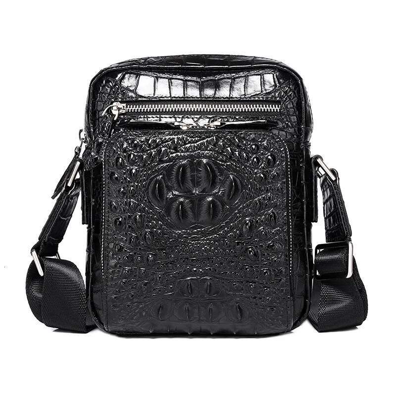 New Alligator Genuine Men Crossbody Bag Casual Business Leather Men's Messenger Vintage Shoulder Handbags Bags