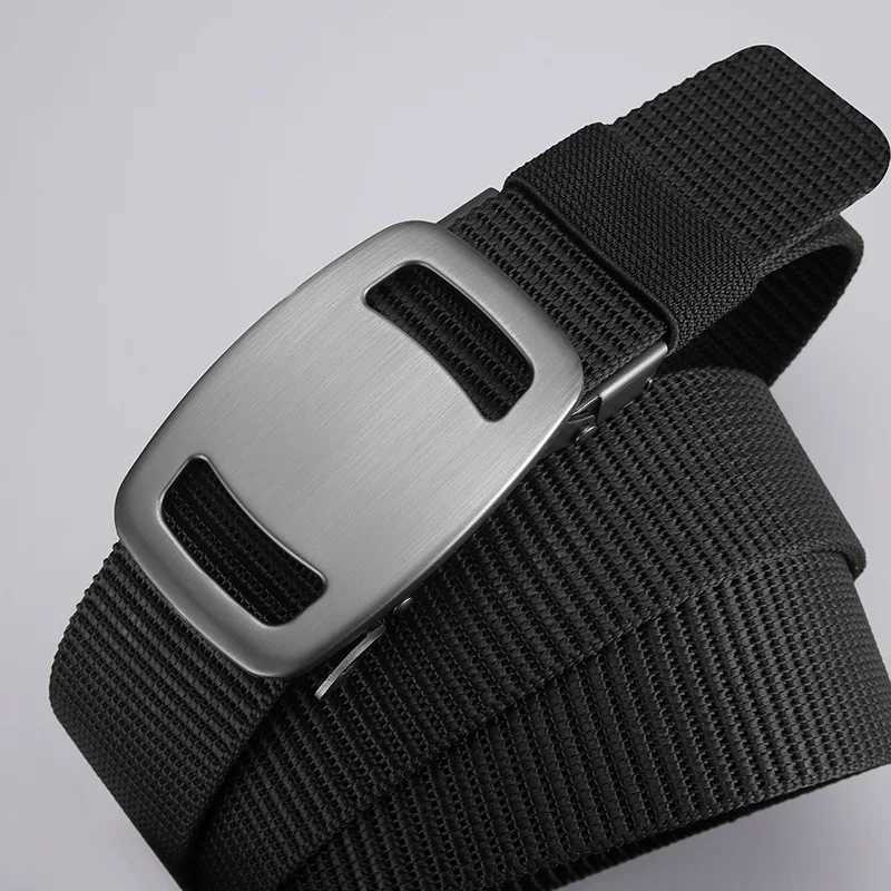 Durable canvas strap for men easy to click automatic buckle - fashionable and adjustable suitable for jeans and casual wear W250109