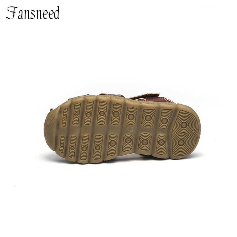 Childrens Shoes Summer Sandals Genuine Leather Beach Sandals for Boys and Girls Cowboy Backrest Childrens Shoes W250108