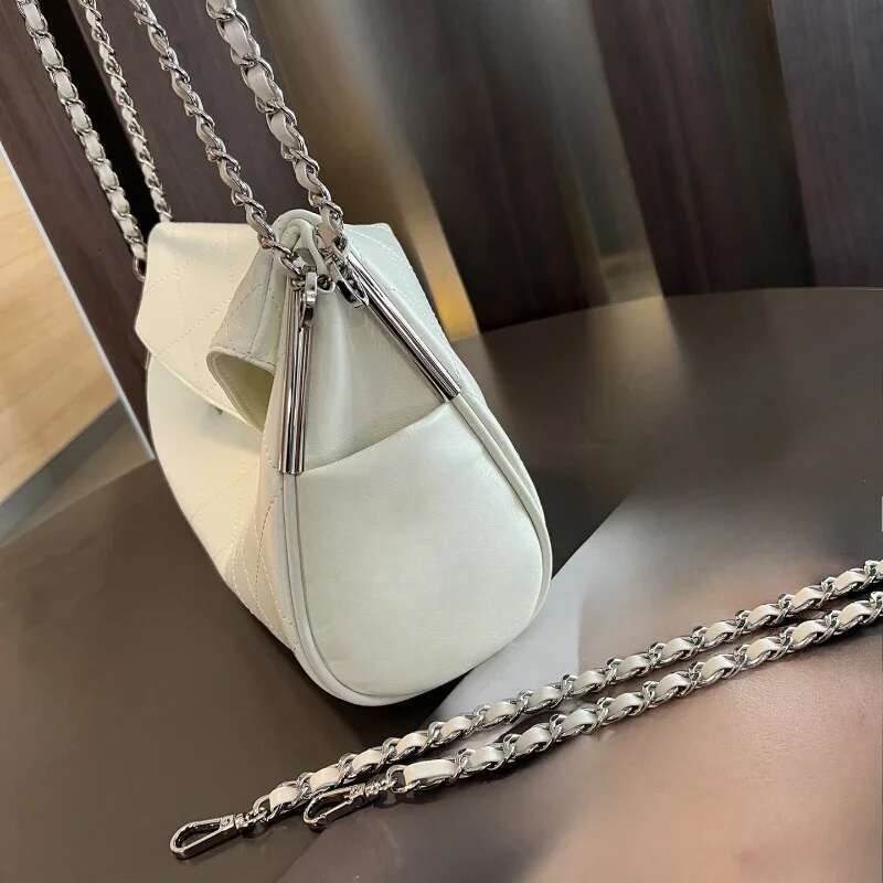 2025 New Sheepskin Genuine Leather Women's Fashion Commuter Pure Colour Armpit Single Shoulder Bags Crossbody
