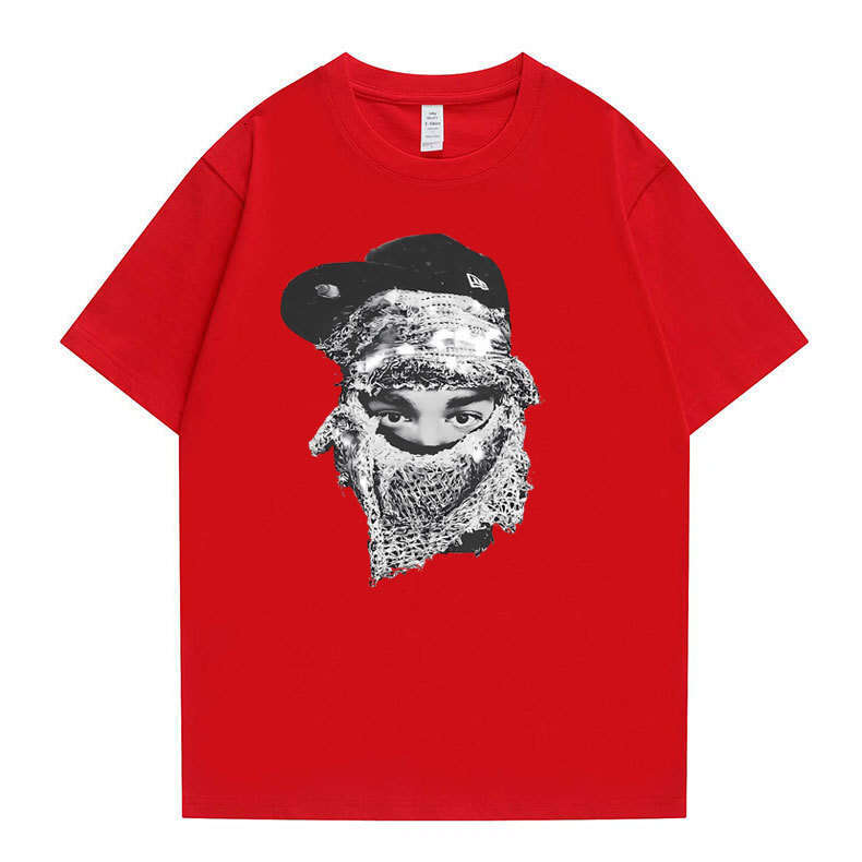 Rapper Yeat Face Graphic Print T-shirt Summer Men Hip Hop Ca