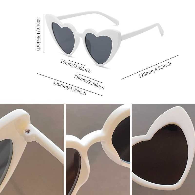 2024 New Childrens Fashion Color Special Heart shaped Sunglasses UV400 Outdoor Cute Protective Sunglasses for Boys and Girls Childrens Sunglasses W250