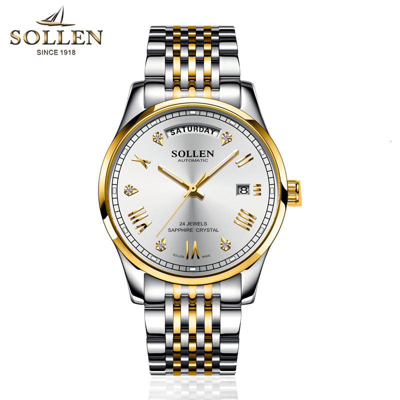 Men's Automatic Mechanical Watch with Stainless Steel Band for Business and Casual Wear
