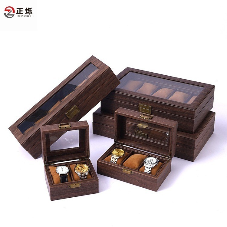 SONGMICS 12-Slot Watch Box 2-Tier Watch Display Case with Large Glass Lid Removable Watch Pillows Velvet Lining Jewelry Box 241225