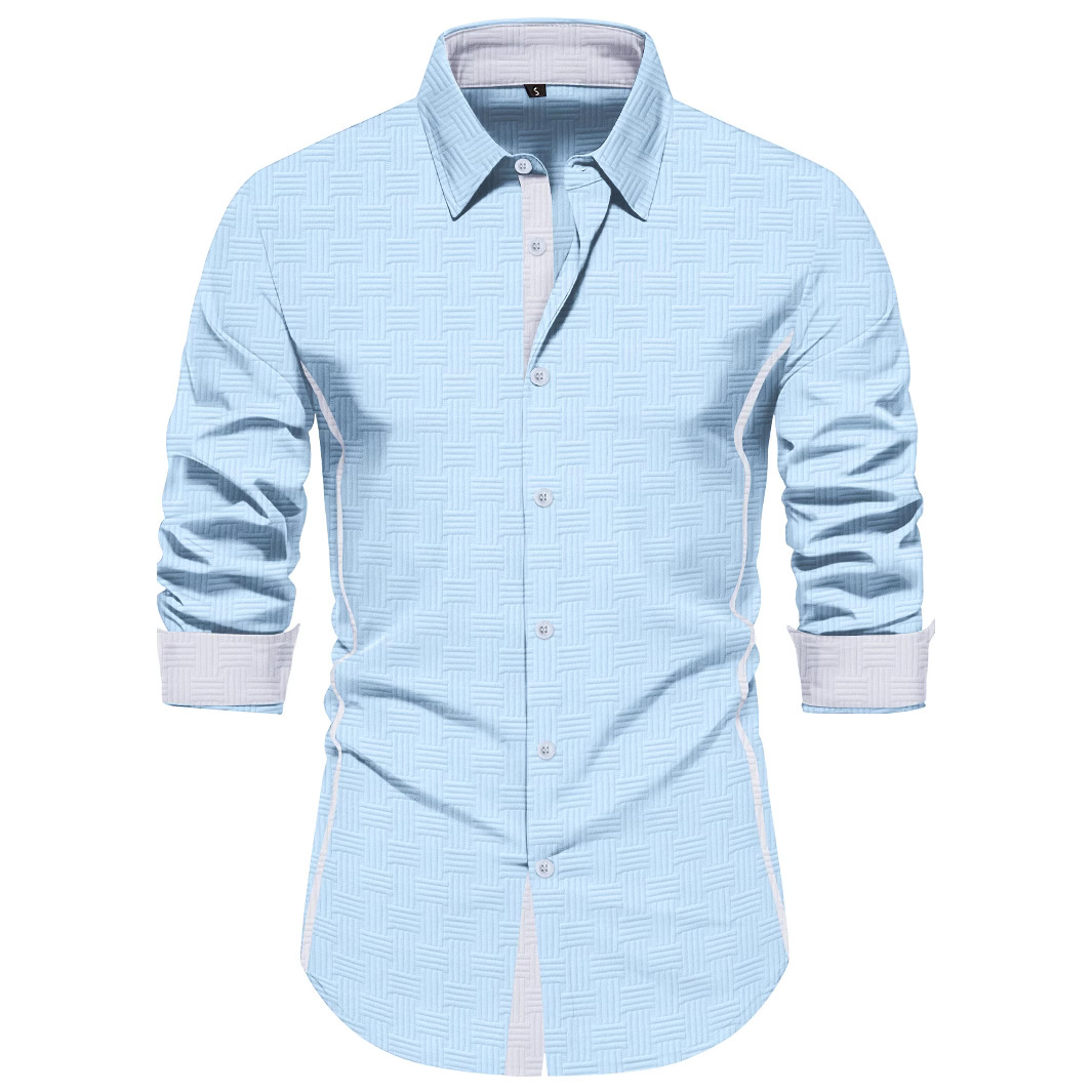 designer shirt for man button down 2025 Fall New Fashion Brand Designer Shirt Man Dress Shirt Long Sleeve Slim Fit Casual Mens Clothing