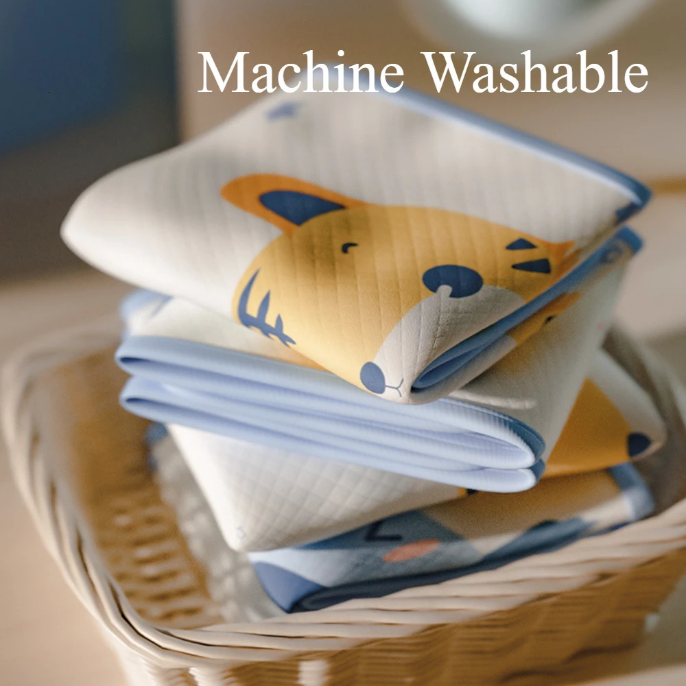 Washable Mattress Urine Mat for Baby Toddlers Cute Cartoon Bed Protector Diaper Bedding Urine Pads Breathable Menstrual Pad 250109