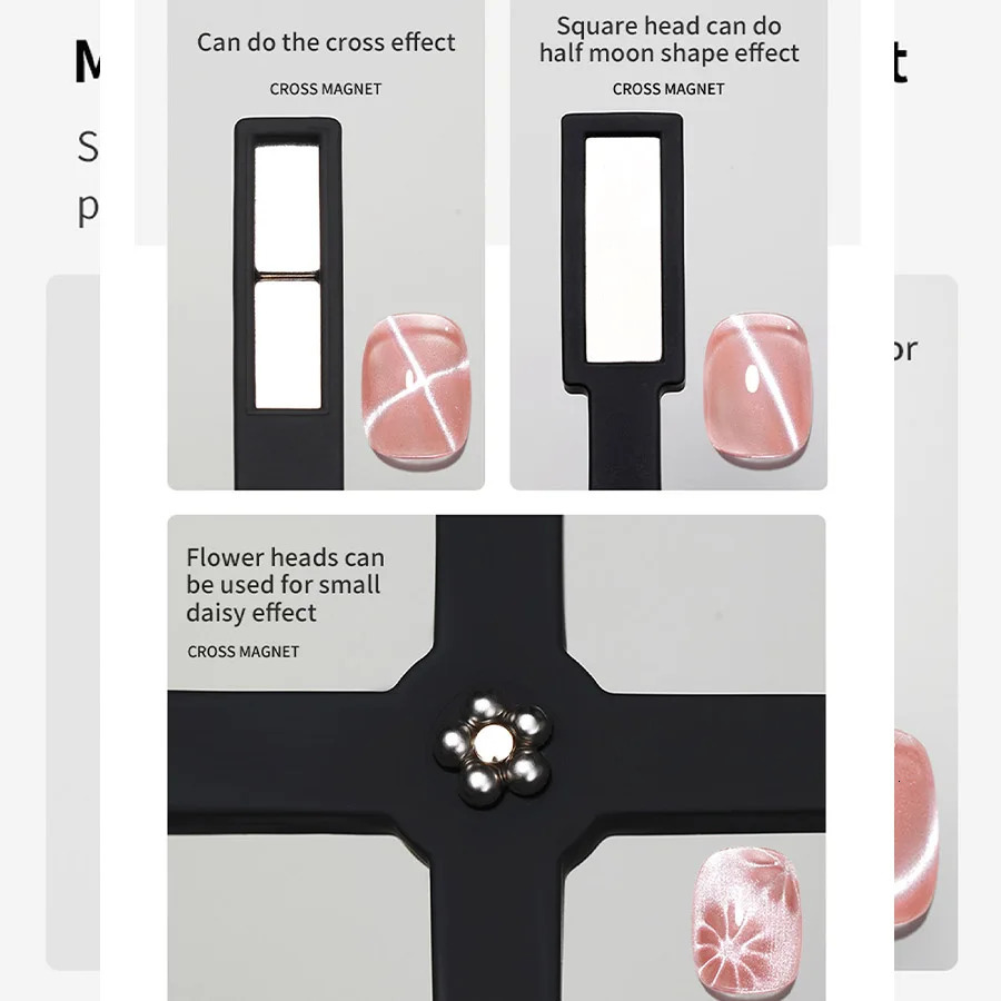 5 in 1 Nail Art Magnet Stick With Sleeve Cat Magnetic Gel for Nail Gel Polish Line Strip Multi-function Magnet Board Nail Tools 250107