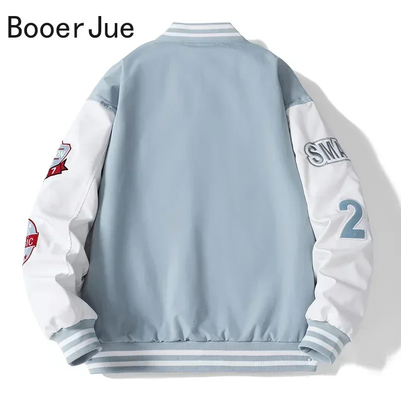 Varsity Baseball Bomber Jacket Men Hip Hop Harajuku Bone Letter Patchwork Leather Jackets Streetwear Women Unisex College Coats 250109