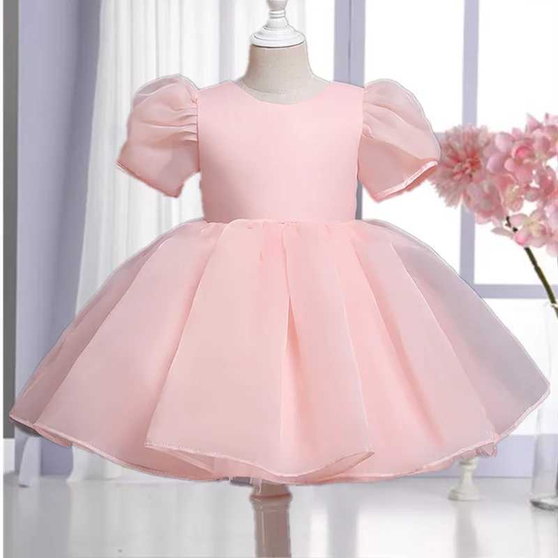 Flower Girl Dresses For Weddings Cute Girl Birthday Par Princess Dress Easter Backless Tulle Tutu Vestidos Evening Par ClothXJ250108