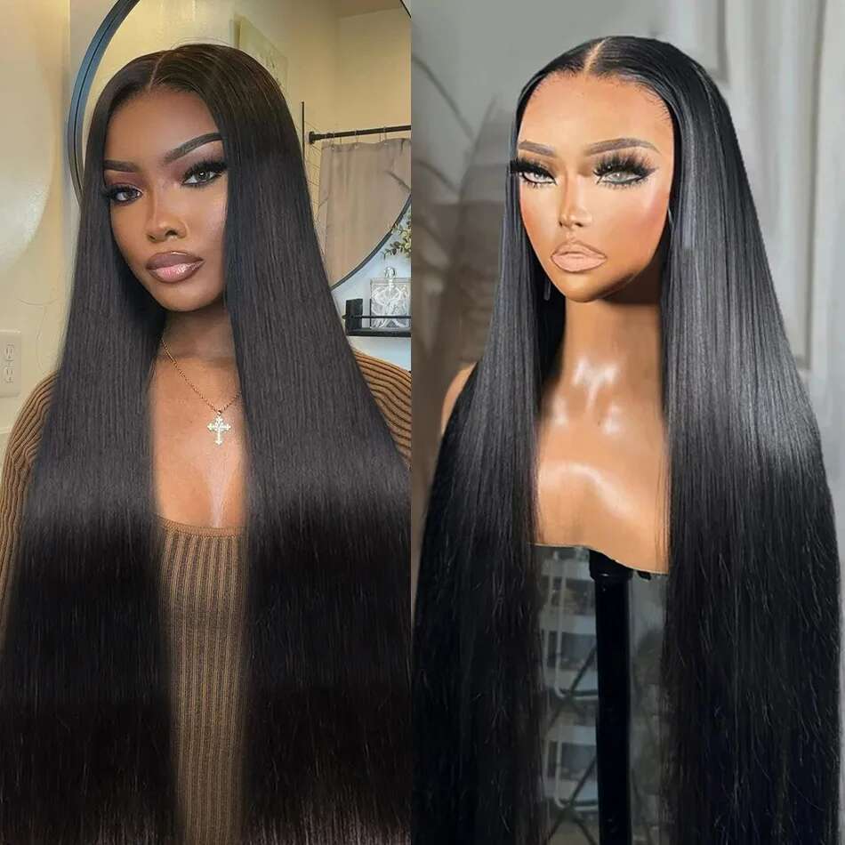 Tewjig 200 Density Wig Bone Straight 13X6 Front Human Hair Brazilian 13X4 Hd Lace Frontal Wigs For Women 30 40 Inch