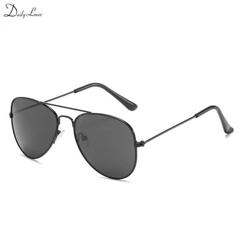 Classic Fashion Sunglasses for Girls/Boys Color Mirrors Childrens Glasses Metal Frame Childrens Outdoor Travel Glasses Cute Oval W250109