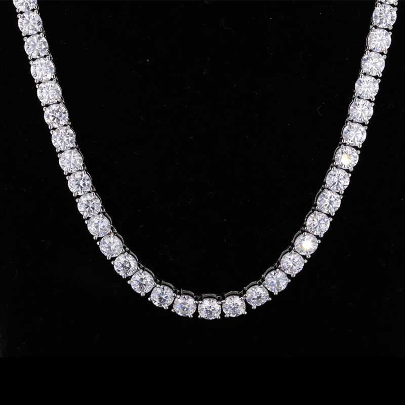 Hot Sale Men Women Moissanite Diamond Necklace 3mm-6mm 14K White Gold Tennis Chain