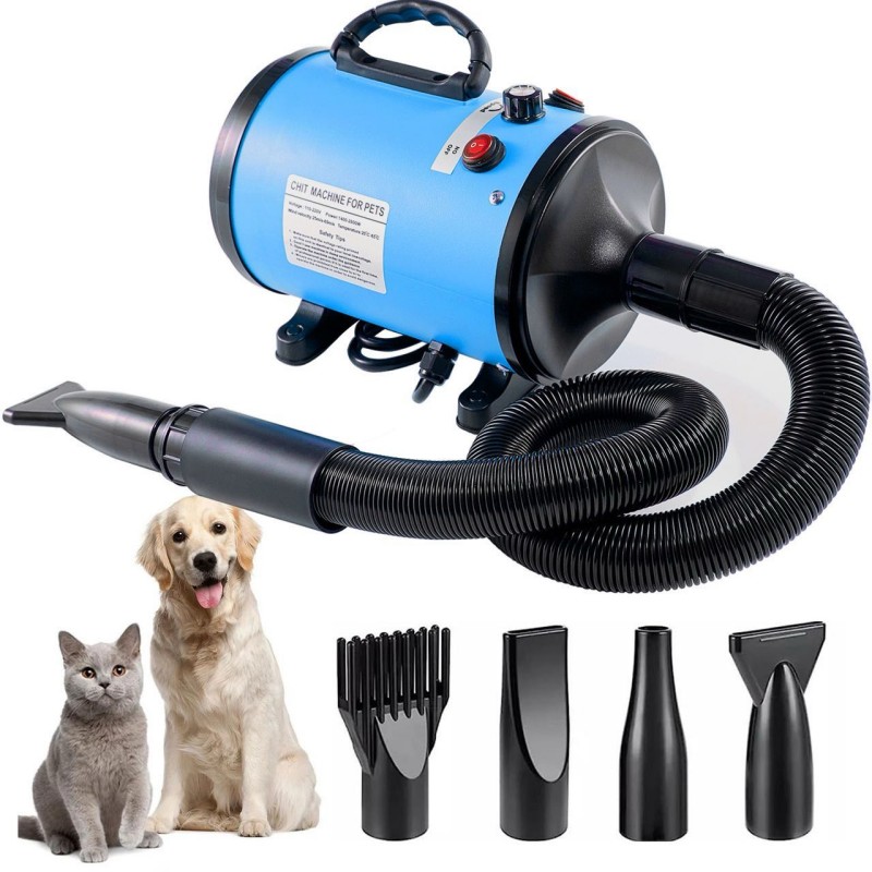 Pet Water Blower Large Dog Hair Dryer High Power Low Noise Strong Wind Fast Drying Golden Hair Dogs Blow Box Pets Supplies