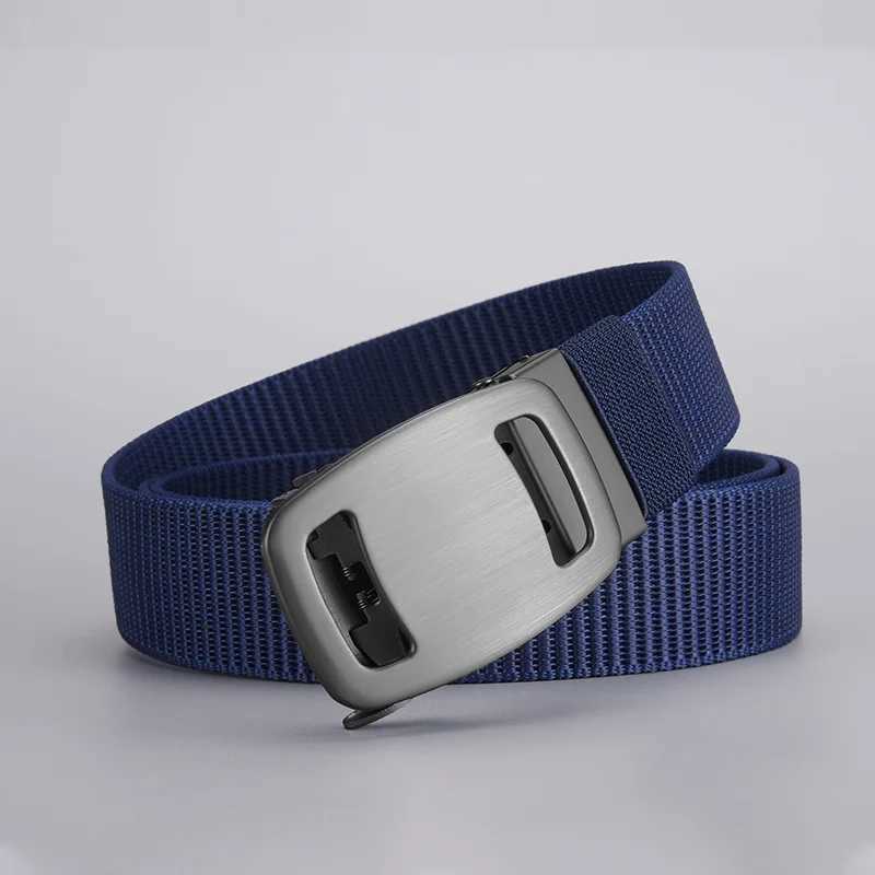 Durable canvas strap for men easy to click automatic buckle - fashionable and adjustable suitable for jeans and casual wear W250109