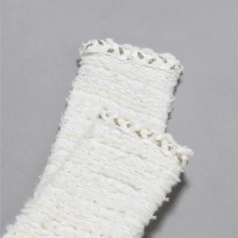 Beige womens tweed jacket autumn/winter Coat tassel n small fragrant jacket One piece classic top 250109