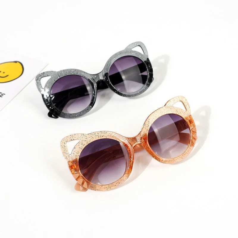 2024 Sumer New Childrens Cat Sunglasses Baby Sunglasses Anti UV Glasses Cute Girls Fashion Sunglasses W250109