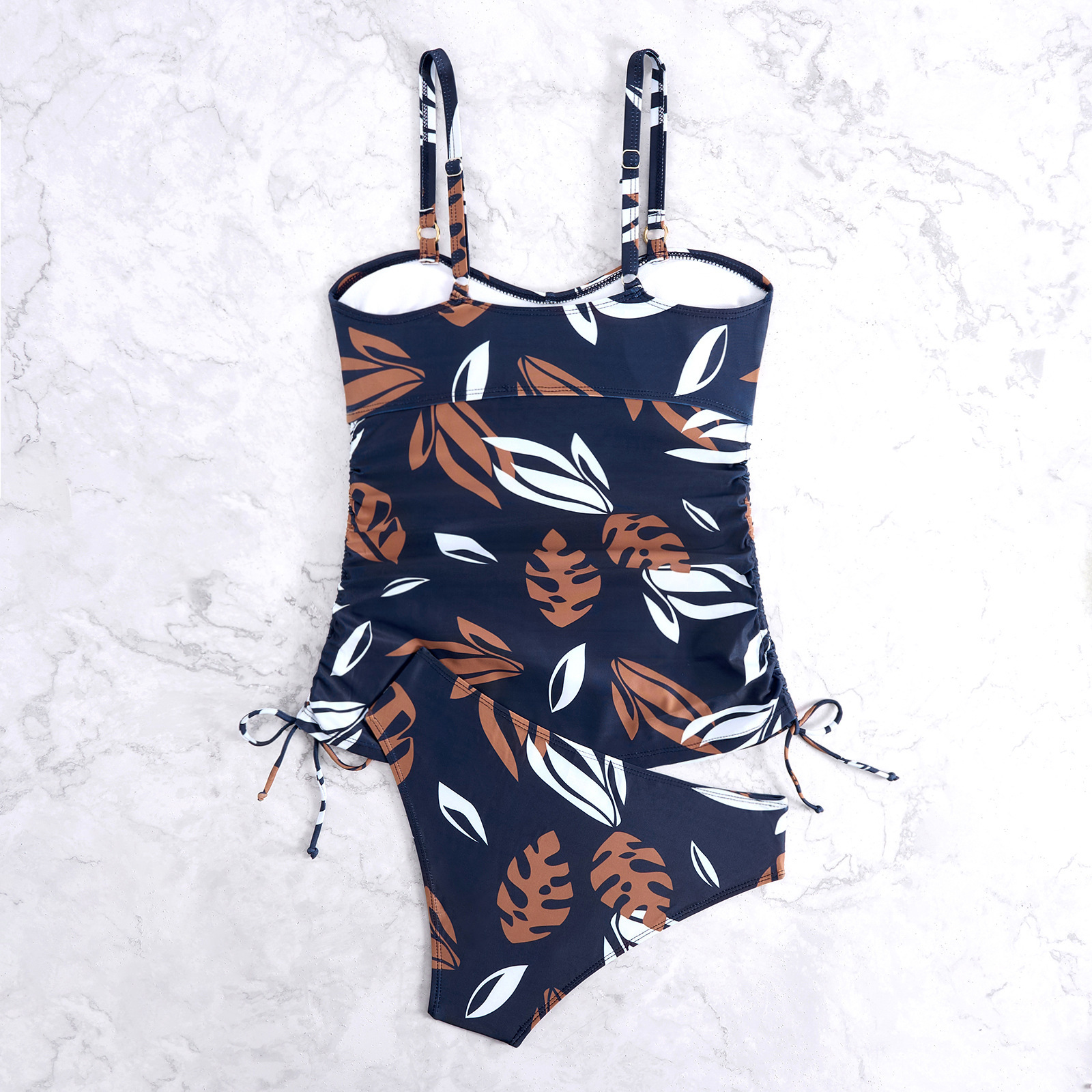 2025 sexy vest triangle pants hurdle vest conservative print split swimsuit designer trendy beach swimsuit