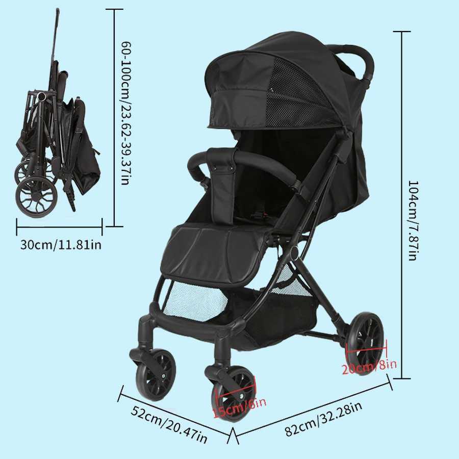 Baby stroller one click folding baby stroller lightweight and comfortable baby travel stroller W250109