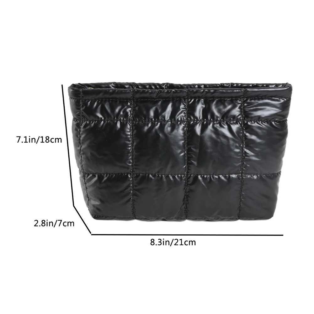 Womens makeup bag cotton pad bedding makeup bag black foam embossed storage bag W250109