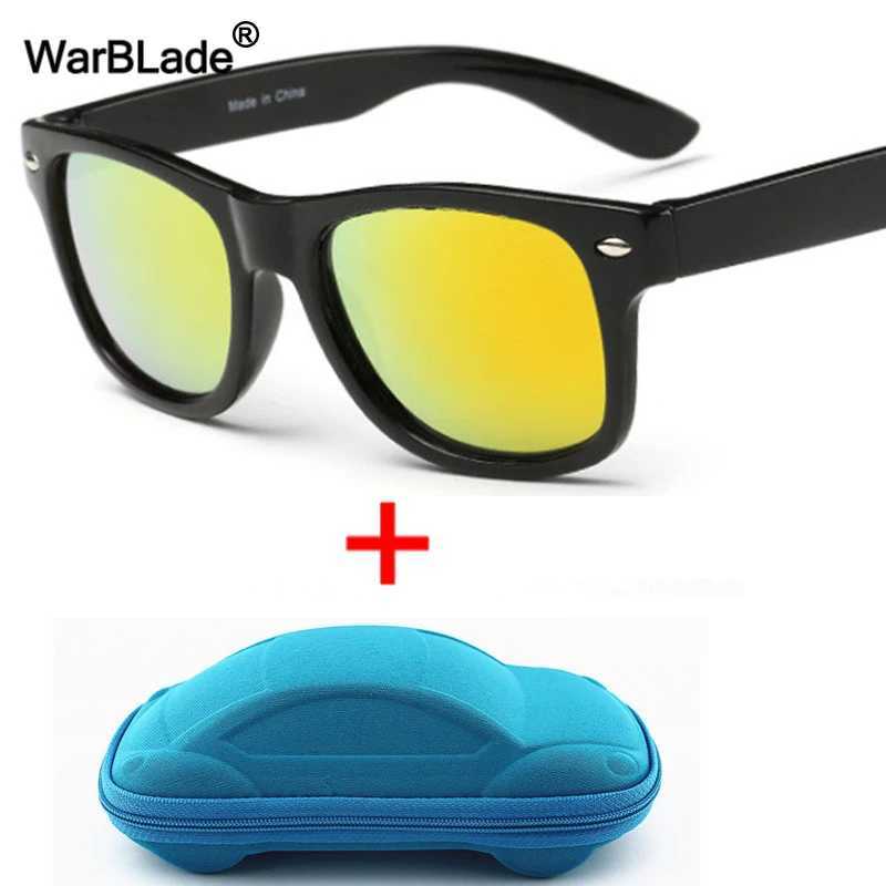 WarBLADE Cool Childrens Sunglasses Childrens UV resistant Sunglasses Boys and Girls Baby Glasses Coated Lens UV 400 Protective Belt Shell W250109