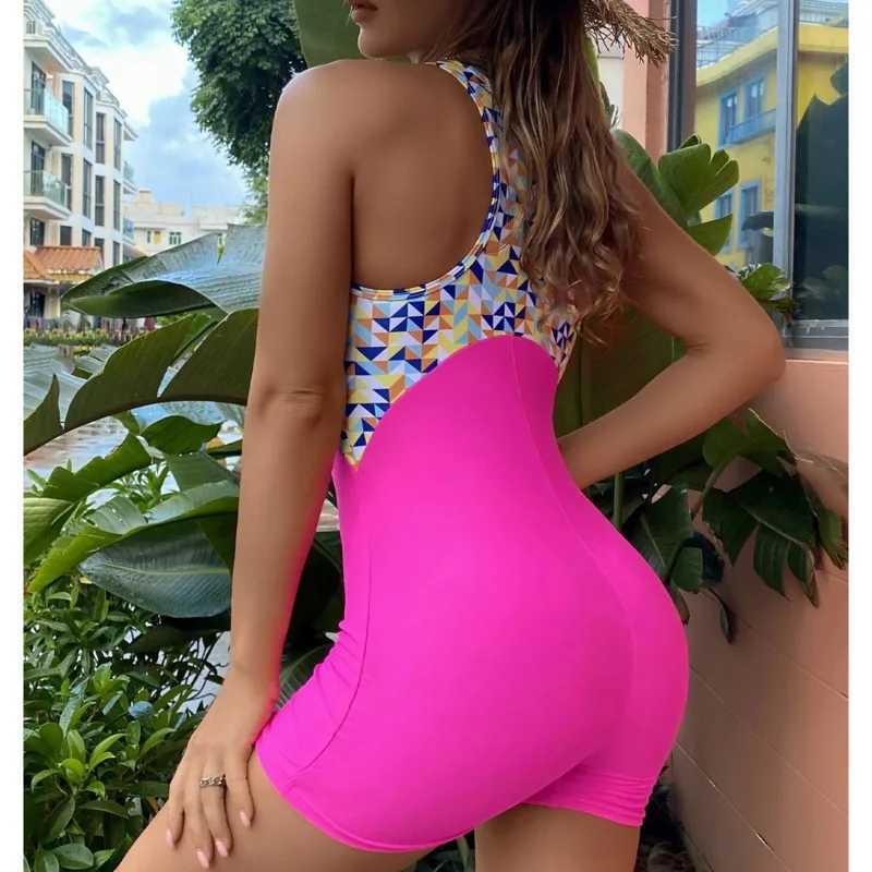 New Sty Sexy One Piece Swimsuit Closed Fa Swimwear Push Up Womens Swim Wear Body Bathing Suit For Beach Pool Bather 2025XJ240108