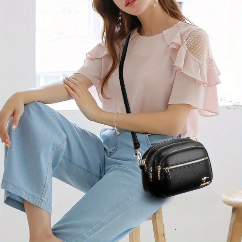 Trendy Multi-layered Fashionable Bag For Women Versatile Crossbody Bag Large Capacity For Daily Work Commute. 250106