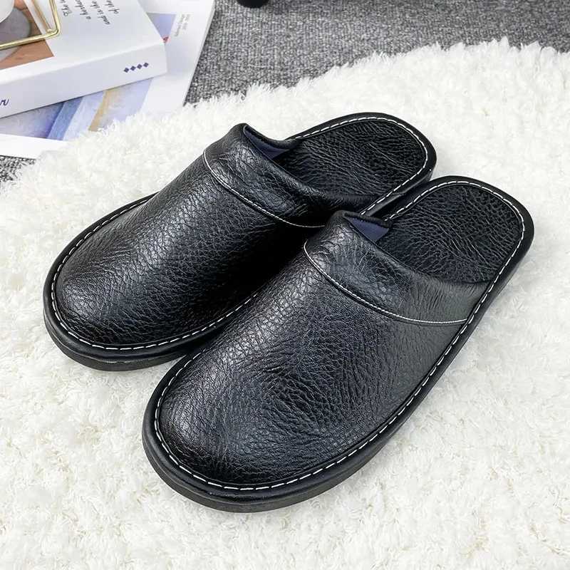 New Arrival Plus Big Size 47 48 unisex leather slider waterproof indoor brand shoes mens slider new mens and womens slider T250108