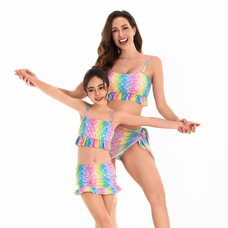 2025 Women's Sexy Beach Bikini Designer Swimsuit Parent-child New Sexy Mother Daughter Bikini Children's Swimsuit
