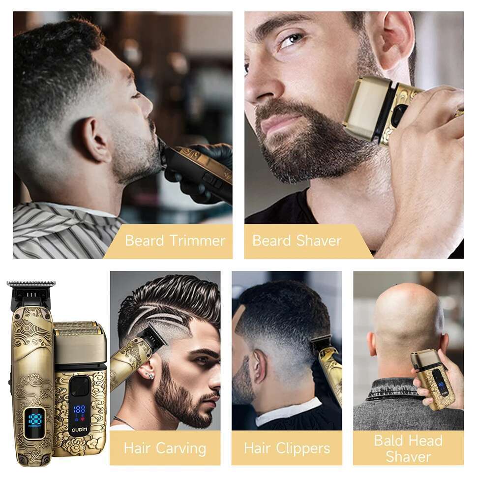 Foil for Men with Shaving, Hair Beard Trimmer, Face Mustache Grooming Kit, Bald Head Shavers and Haircutting