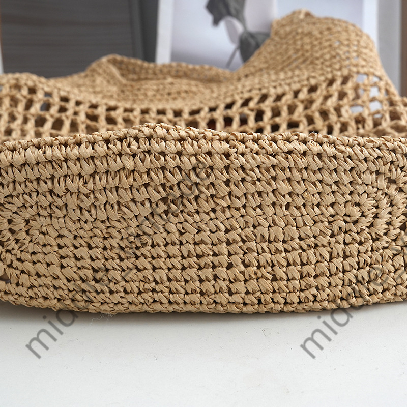 New French Style Large-capacity Hollow Straw Versatile Casual Shoulder Trendy Brand Dog Cat Bag, Fashionable Travel Shopping Bag