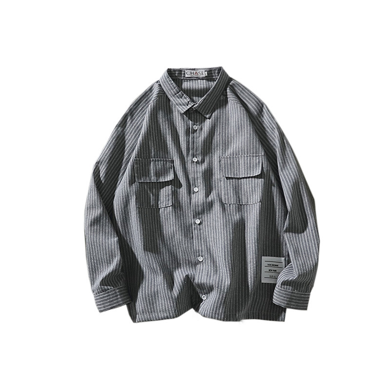 C8891 Spring and autumn men's shirt men's non-iron black jacket thin style high-end drape business long sleeve trendy casual