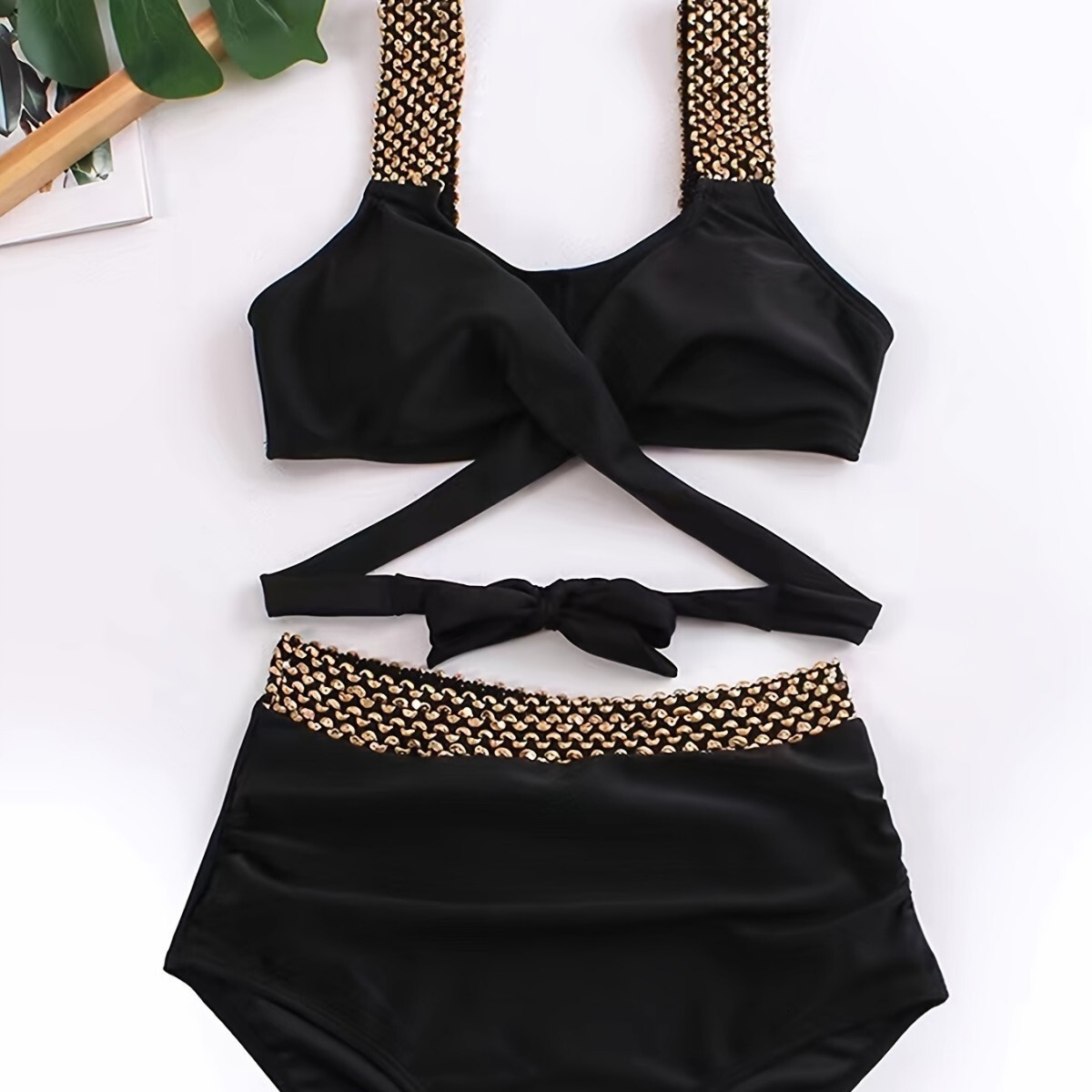 2025 Split Bikini 3-Piece Women's High Waist Swimsuit Designer Trendy Beach Swimsuit