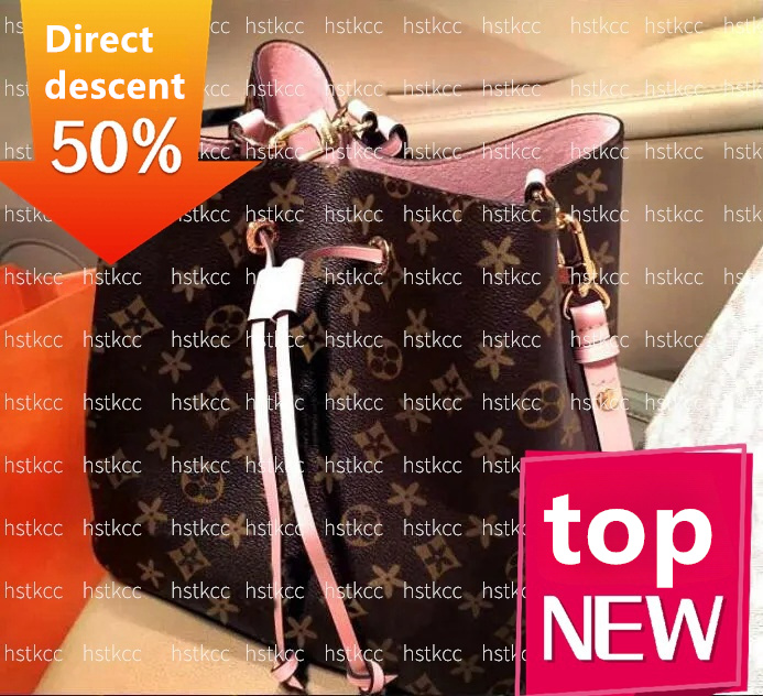 Drawstring bag Designer Famous handbags luxury NEONOE shoulder bags fashion leather bucket bag women flower printing Cross Body purse