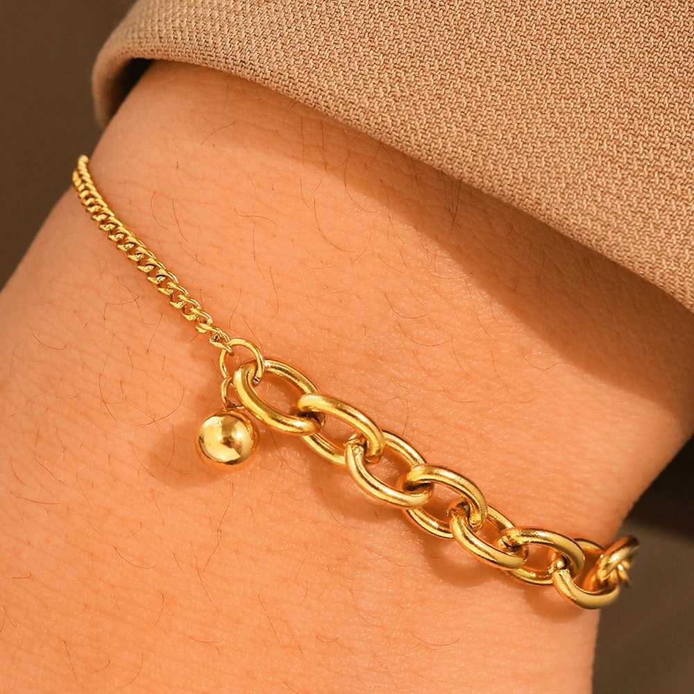 Stainl Steel Bracelets New Tren Fine Chain Light Luxury Temperament Minimalist Bracelet For Women Jewelry Birtay GiftsXJ250109