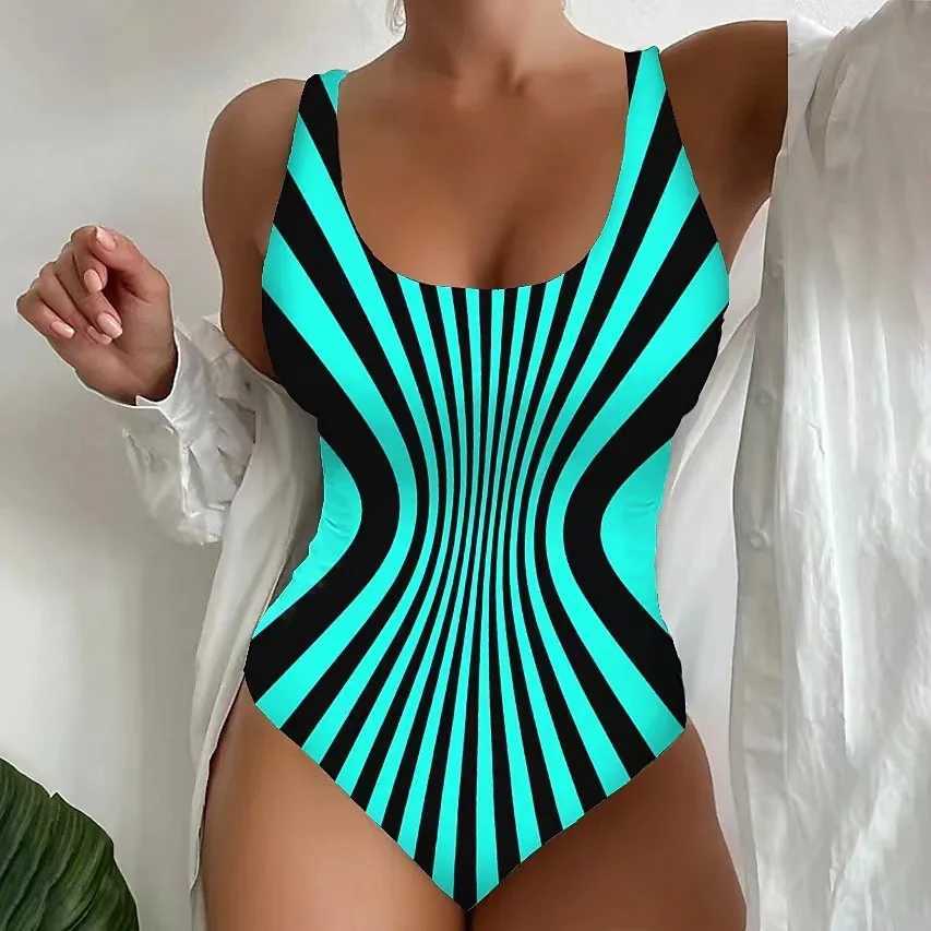 S-5XL Women One Piece Swimsuit 2024 Summer 3D Print Swimwear Monokini Large Size Beachwear Push Up Bathing Suit Maillot De BainXJ240108
