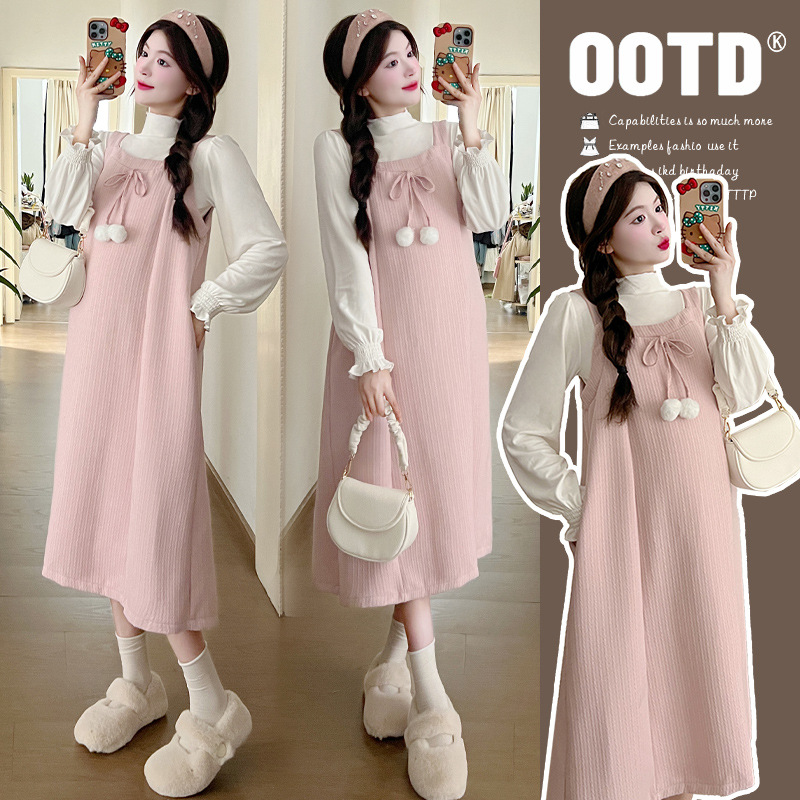 Y4076 skirt autumn and winter suit 2024 new fashion small fragrance loose sweet suspender skirt western style women's winter