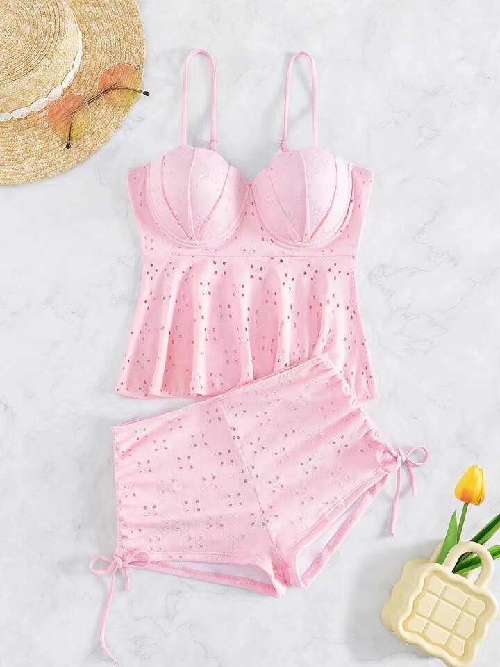 2025 New Sexy Beach Bikini Designer Swimsuit Hollow Shell Hard Wrap Solid Women's Bikini Swimsuit