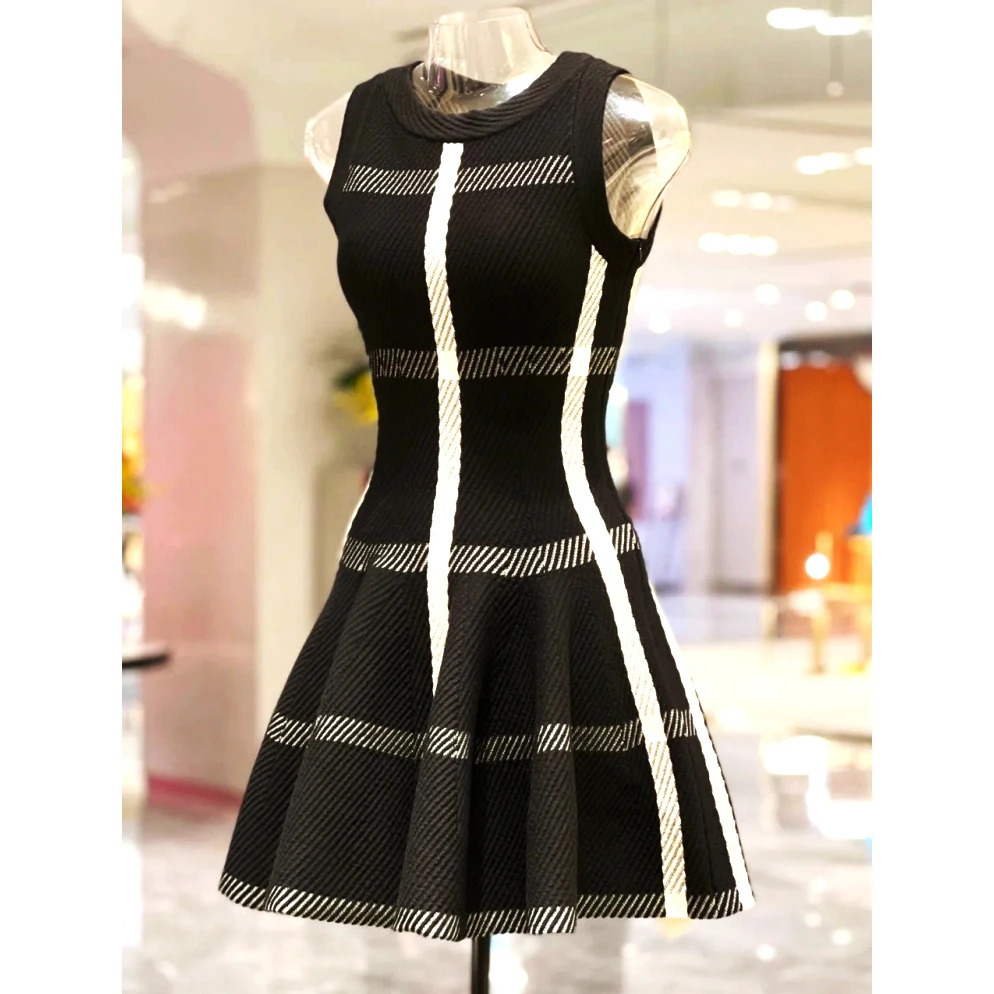 Summer In y n Knit Black Dress For Women Sleeveless Vestidos Evening Party Birthday Short Skirt Clothes 250109