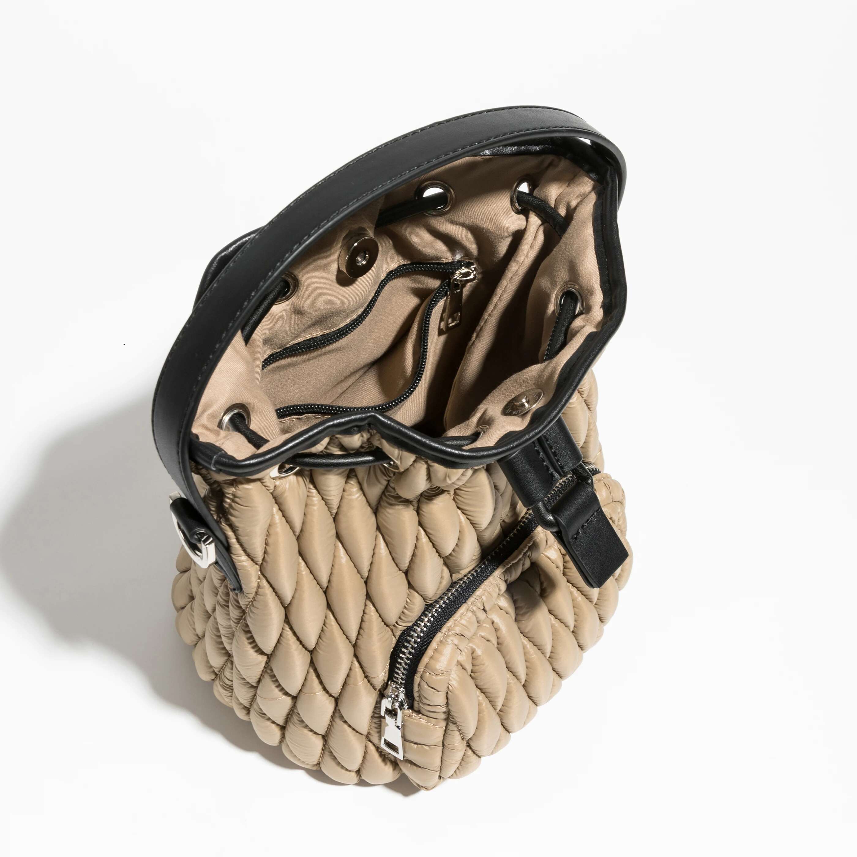 Fashion Nylon Quilted Buckets Bag Designer Padded Women Handbags Down Cotton Shoulder Crossbody Bags Casual Small Purses