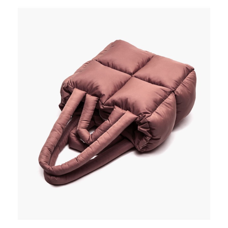 Rhombus Square Tote Bag Puff Soft Cotton Filled Pillow Bag Shoulder Underarm Bag