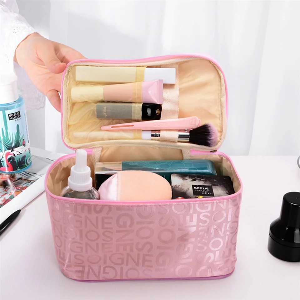 2023 New Womens Printing Canvas Makeup Bag Square Travel Portable Storage Bag Makeup Bag W250109