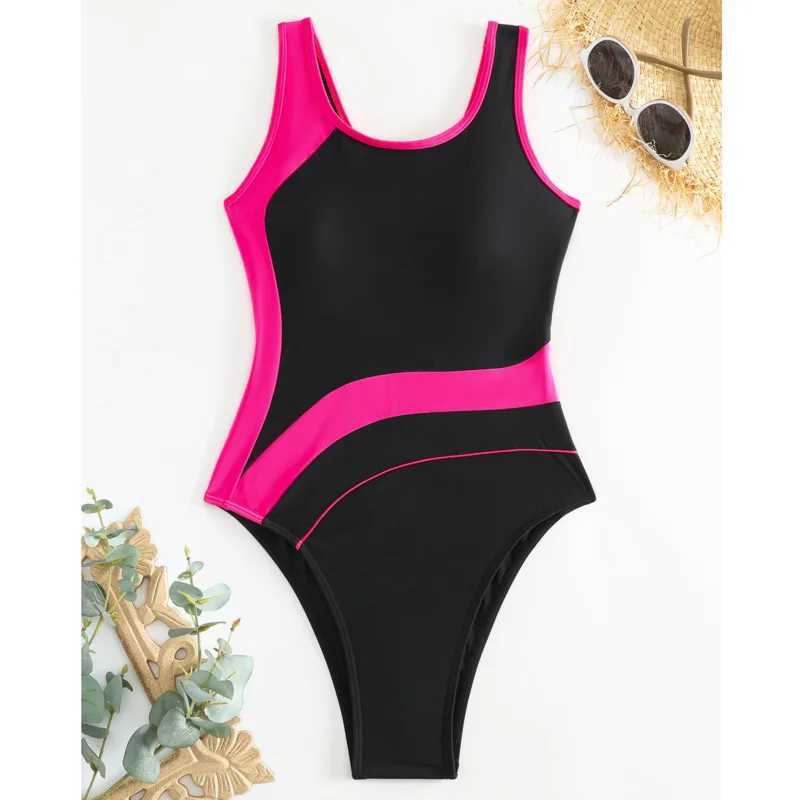 Summer 2025 Sexy One Piece Swimsuits Closed Women Swimwear Sports Push Up Swimming Wear Body Bathing Suit Beachwear Pool BatherXJ240108