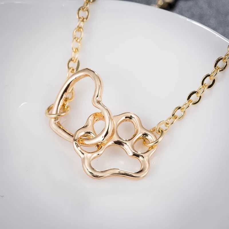 Cute Hollow Heart Dog P Charm Bracelet Cat Footprint Adjustable Bracelets For Girls Women JewelryXJ250109