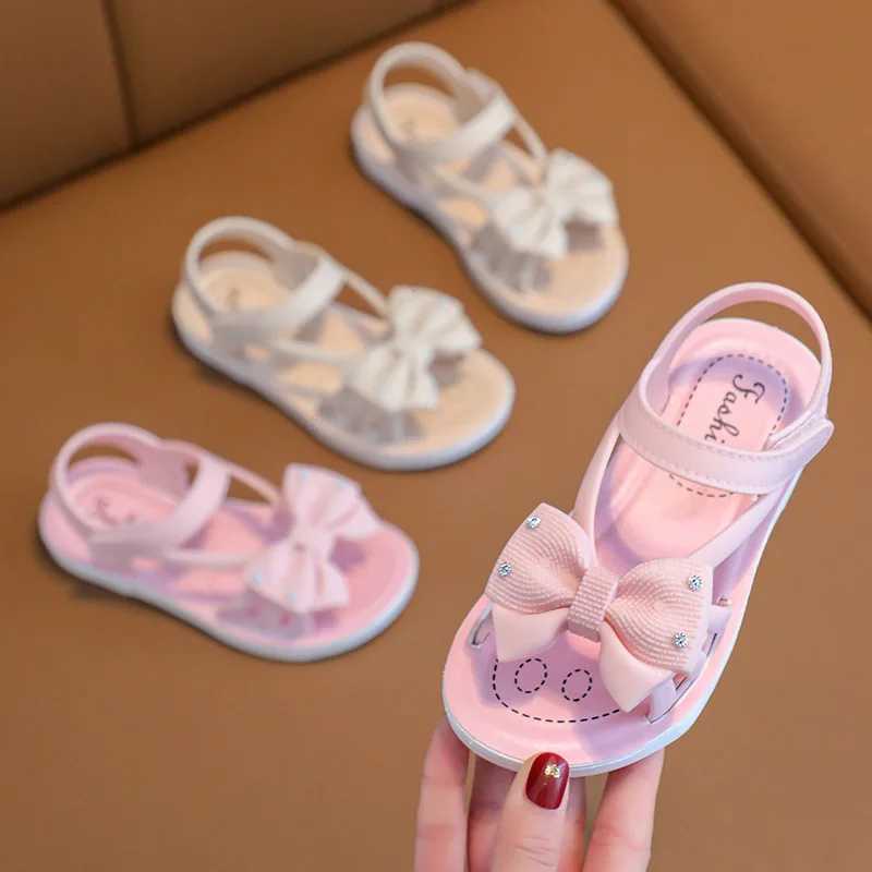 Girls Sandals 2023 Summer New Zhongda Childrens Soft Bottom Princess Breathable Childrens Beach Sandals 2-10 Years Old W250108