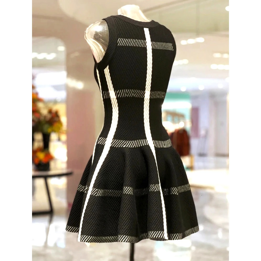 Summer In y n Knit Black Dress For Women Sleeveless Vestidos Evening Party Birthday Short Skirt Clothes 250109