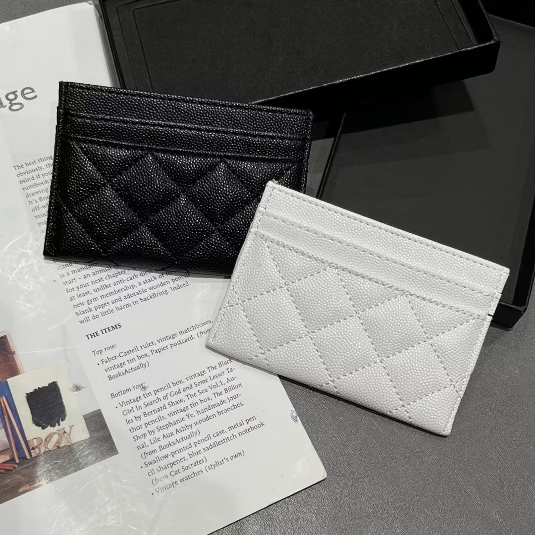 Cardholders Designer Wallets Caviar Card Holder passport holders Leather Purse Luxury Womens Purses Mens Key Ring Credit Cards Wallet Bag Travel Documents bags