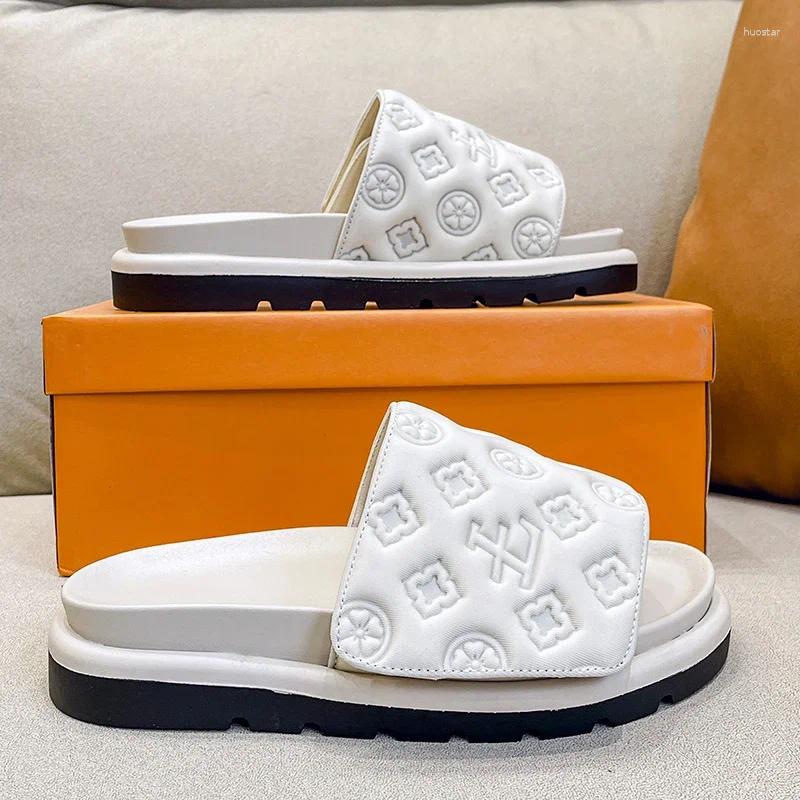 Sandals 2025 Women's Summer Style Designer Thick Sole Non-Slip Home Casual Flip Flop Zapatos De Mujer